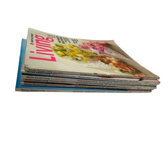 Martha Stewart Living Magazine 2014 Lot Of 6 Various Some Include Recipe Cards - Picture 9 of 14